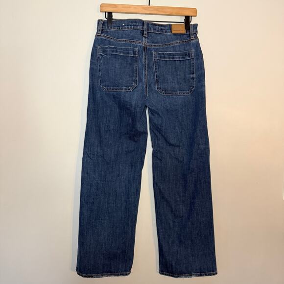 American Eagle Stovepipe Carpenter Jeans Size 2 Short High Rise Utility Denim - Picture 4 of 8